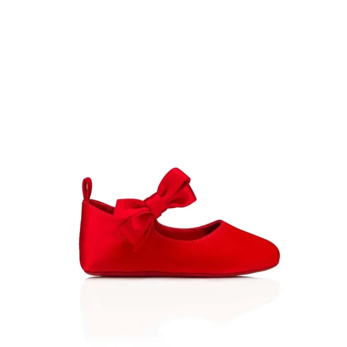 Lou Babe – Ballerinaskor – Kreppsatin – Loubi – Baby Lou Babe – Ballerinaskor – Kreppsatin – Loubi – Baby
