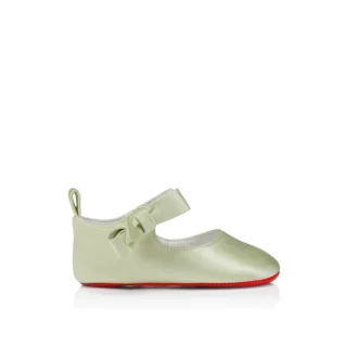 Lou Babe – Ballerinaskor – Kreppsatin – Pastell Manuka – Baby