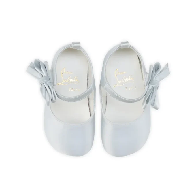 Lou Babe – Ballerinaskor – Kreppsatin – Pastellblå – Baby Lou Babe – Ballerinaskor – Kreppsatin – Pastellblå – Baby