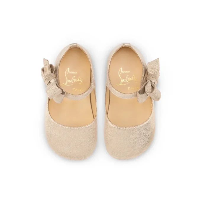 Lou Babe – Ballerinaskor – Lurex – Guld – Baby