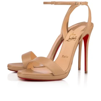 Loubi Queen – 120 mm sandaler – nappaläder – Nude 1 – dam