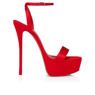 Loubi Queen Alta – 150 mm remsandaler – kreppsatin – Loubi – dam