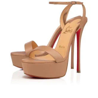 Loubi Queen Alta – 150 mm remsandaler – nappaläder – Blush – dam