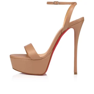 Loubi Queen Alta – 150 mm remsandaler – nappaläder – Blush – dam