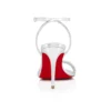 Loubigirl – 85 mm remsandaler – iriserande läder – silver – dam