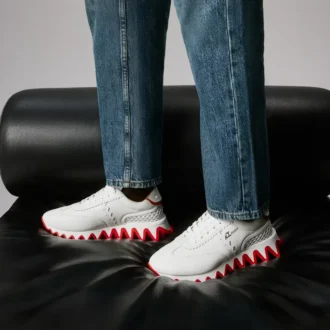 Loubishark – Sneakers – Kalvskinn, neopren och gummi – Vit – Herr Loubishark – Sneakers – Kalvskinn, neopren och gummi – Vit – Herr