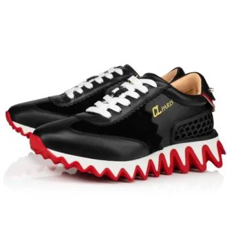 Loubishark – Sneakers – Kalvskinn och kalvvelour – Svart – Dam