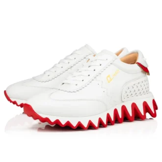 Loubishark – Sneakers – Kalvskinn och neopren – Bianco – Dam