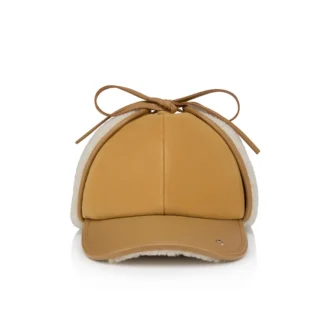 Loubiwood – keps – lammnappa och fårskinn – beige