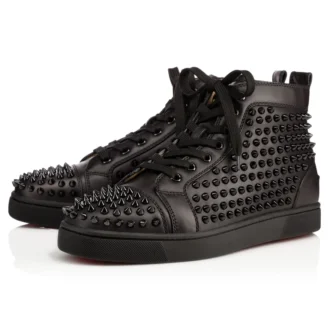 Louis – Höga Sneakers – Kalvskinn och spikar – Svart – Herr Louis – Höga Sneakers – Kalvskinn och spikar – Svart – Herr