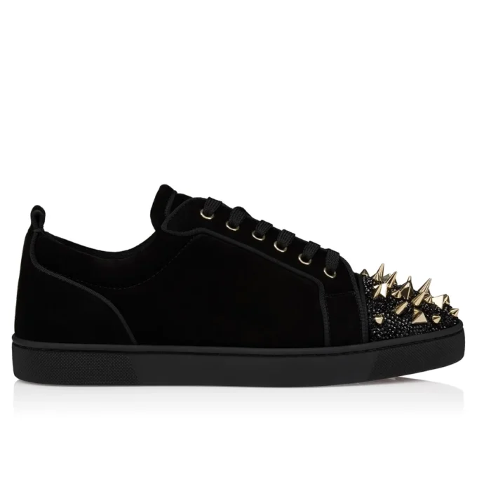 Louis Junior P Pik Pik Strass – Sneakers – Veau Velours – Svart – Herr Louis Junior P Pik Pik Strass – Sneakers – Veau Velours – Svart – Herr