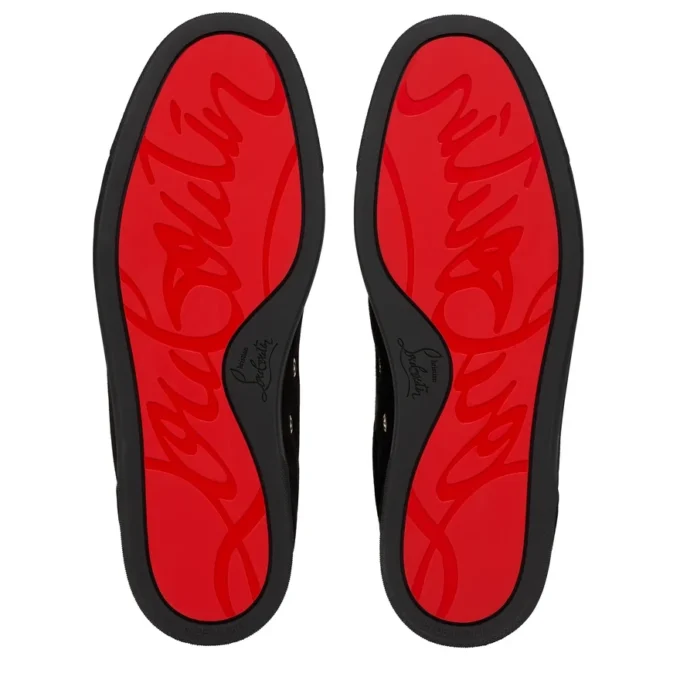 Louis Junior P Pik Pik Strass – Sneakers – Veau Velours – Svart – Herr Louis Junior P Pik Pik Strass – Sneakers – Veau Velours – Svart – Herr