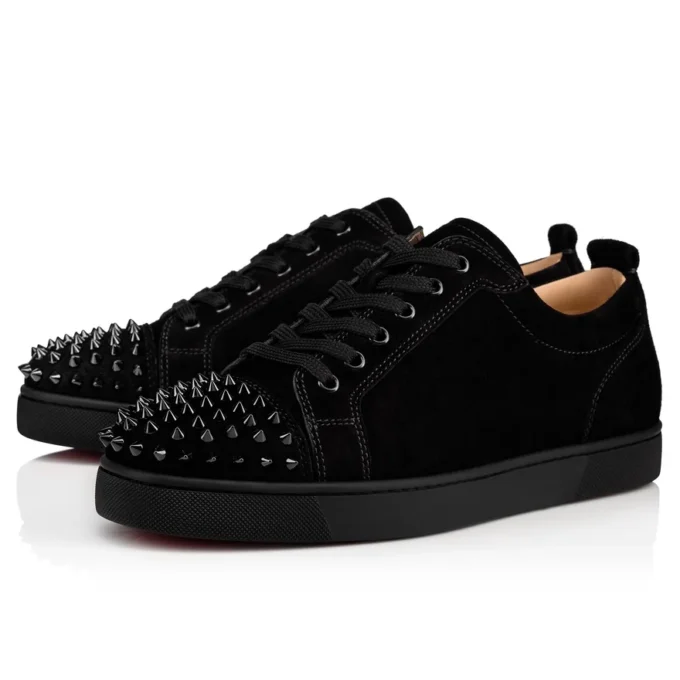 Louis Junior Spikes – Sneakers – Veau Velours – Svart – Herr Louis Junior Spikes – Sneakers – Veau Velours – Svart – Herr