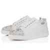 Louise Junior Perla – Sneakers – Kreppsatin, kalvskinn och pärlor – Vit – Dam