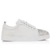Louise Junior Perla – Sneakers – Kreppsatin, kalvskinn och pärlor – Vit – Dam