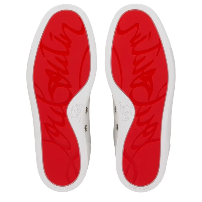 Louise Junior Perla – Sneakers – Kreppsatin, kalvskinn och pärlor – Vit – Dam