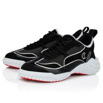 Mara – Sneakers – Veau Velours, lammnappaläder och mesh – Svart – Dam