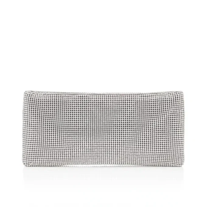 Maykimay – Clutch – Mesh och strass – Silver