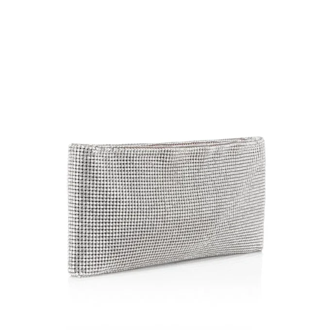 Maykimay – Clutch – Mesh och strass – Silver