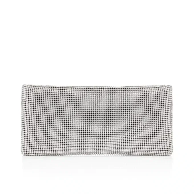 Maykimay – Clutch – Mesh och strass – Silver