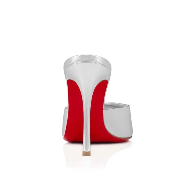 Me Dolly – 100 mm mules – nappaläder – silver – dam Me Dolly – 100 mm mules – nappaläder – silver – dam