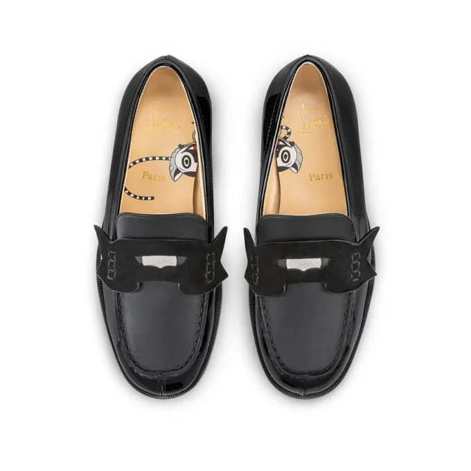 Mini Penny – Loafers – Lackat kalvskinn och mocka – Svart – Barn Mini Penny – Loafers – Lackat kalvskinn och mocka – Svart – Barn
