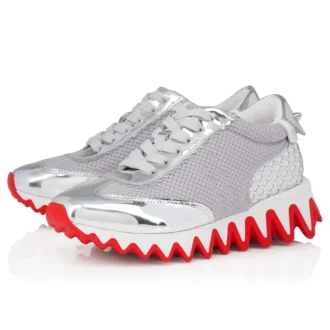 Mini Shark – Sneakers – kalvskinn – silver – barn
