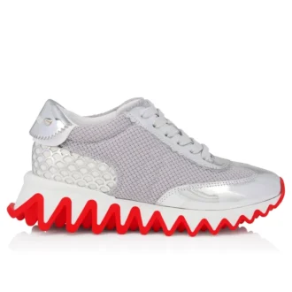 Mini Shark – Sneakers – kalvskinn – silver – barn