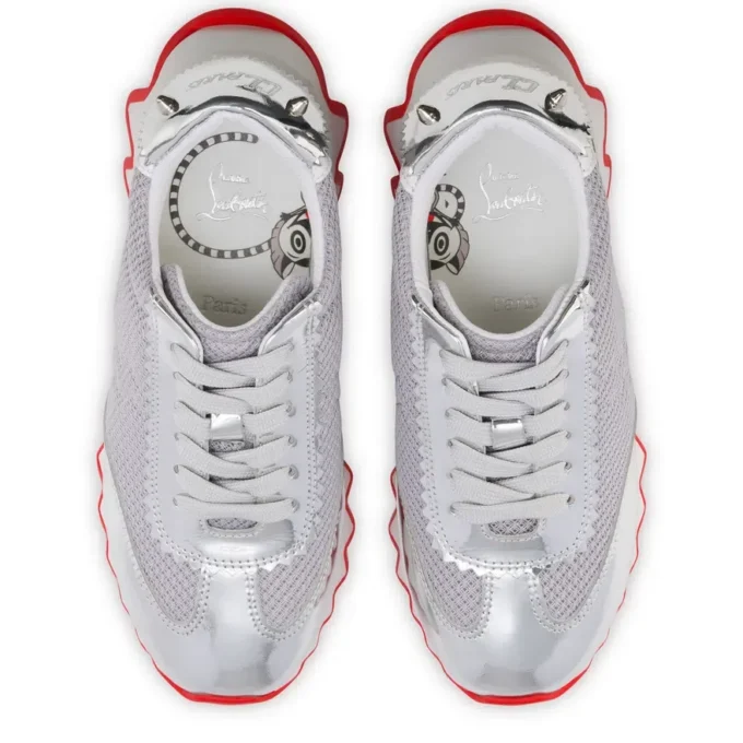 Mini Shark – Sneakers – kalvskinn – silver – barn Mini Shark – Sneakers – kalvskinn – silver – barn