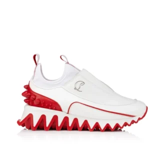 Mini Sharkyloub – Sneakers – Kalvskinn och neopren – Bianco – Barn