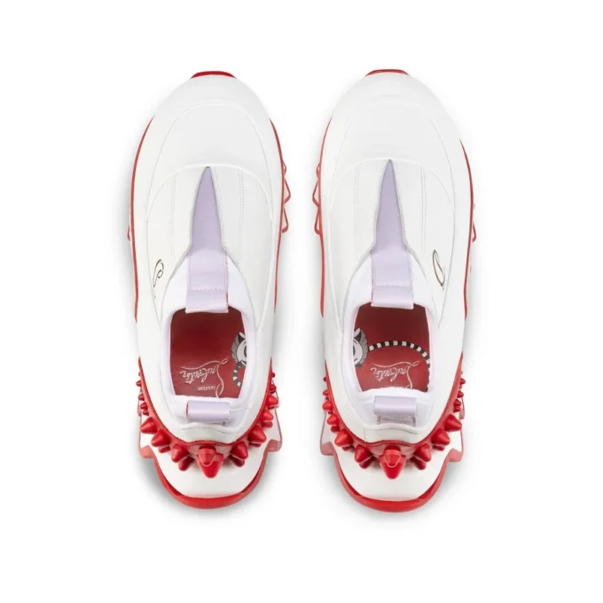 Mini Sharkyloub – Sneakers – Kalvskinn och neopren – Bianco – Barn Mini Sharkyloub – Sneakers – Kalvskinn och neopren – Bianco – Barn