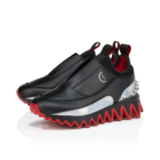 Mini Sharkyloub – Sneakers – kalvskinn och neopren – svart – barn