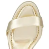 Miss Jane-sandal – 85 mm sandaler – laminerat kalvskinn – platina – dam Miss Jane-sandal – 85 mm sandaler – laminerat kalvskinn – platina – dam