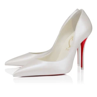 Miss Z – 100 mm pumps – pärlemorskimrande nappaläder – Bianco – dam