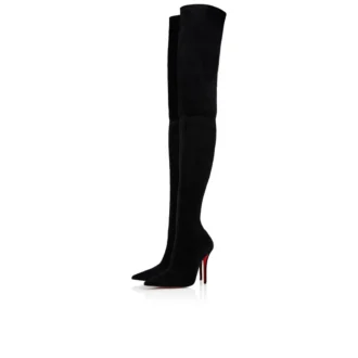 Miss Z Botta Alta – 100 mm stövlar – kalvskinnsvelour – svart – dam