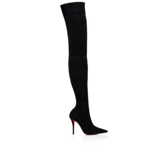 Miss Z Botta Alta – 100 mm stövlar – kalvskinnsvelour – svart – dam