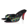Miss Z Mule Arlequin – 80 mm mules – kreppsatin broderad med mikropailletter – flerfärgad – dam