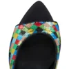 Miss Z Mule Arlequin – 80 mm mules – kreppsatin broderad med mikropailletter – flerfärgad – dam