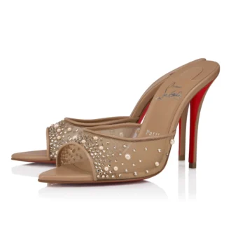 Miss Z Mule Degrasstrass Perla – 100 mm mules – mesh, nappaläder och pärlor – blush – dam Miss Z Mule Degrasstrass Perla – 100 mm mules – mesh, nappaläder och pärlor – blush – dam