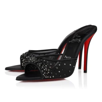 Miss Z Mule Degrasstrass Perla – 100 mm mules – mesh, nappaläder och pärlor – svart – dam Miss Z Mule Degrasstrass Perla – 100 mm mules – mesh, nappaläder och pärlor – svart – dam