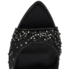 Miss Z Mule Degrasstrass Perla – 100 mm mules – mesh, nappaläder och pärlor – svart – dam