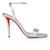 Miss Z-sandal – 100 mm remsandaler – lammnappaläder – silver – dam