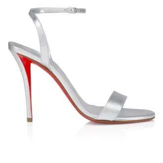 Miss Z-sandal – 100 mm remsandaler – lammnappaläder – silver – dam