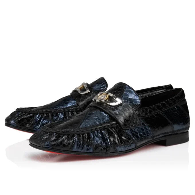 Mocallista – Loafers – Patchwork av vattensnokskinn – Svart – Dam Mocallista – Loafers – Patchwork av vattensnokskinn – Svart – Dam