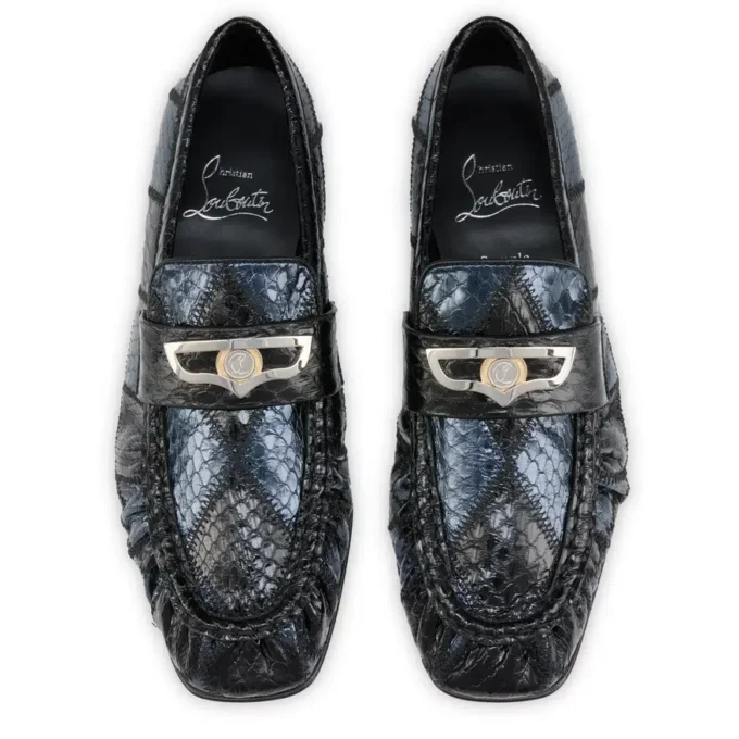 Mocallista – Loafers – Patchwork av vattensnokskinn – Svart – Dam Mocallista – Loafers – Patchwork av vattensnokskinn – Svart – Dam