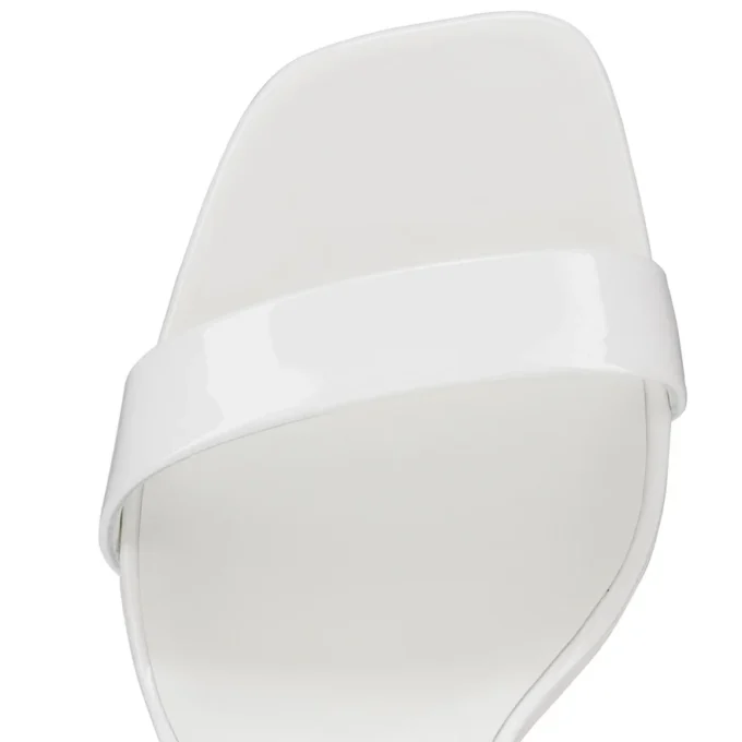 O Condora – 85 mm remsandaler – lackläder – Bianco – dam O Condora – 85 mm remsandaler – lackläder – Bianco – dam