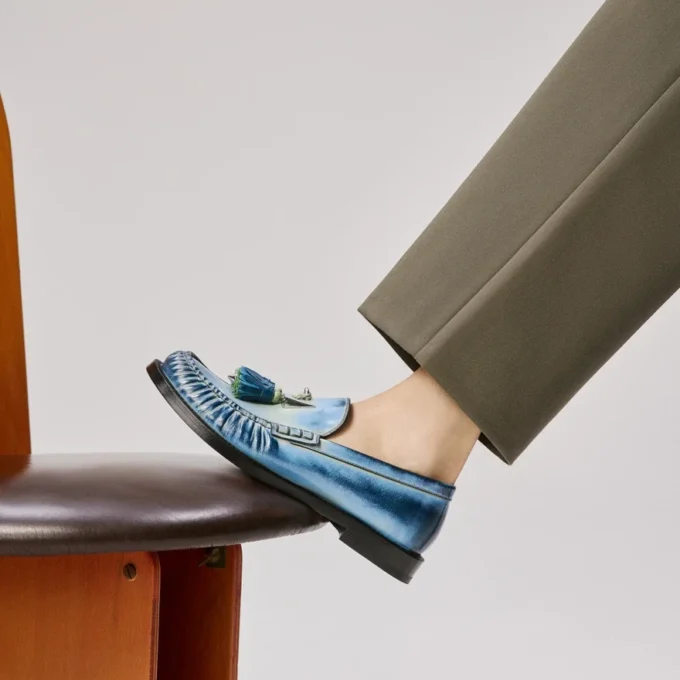 Orlando – Loafers – Borstat kalvskinn – Ceruleo – Herr