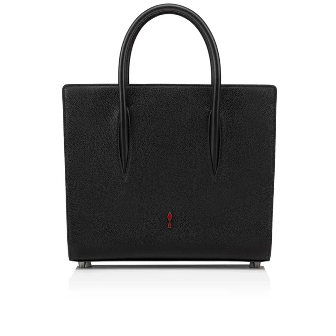 Paloma Medium – Väska med Handtag – Kornat kalvskinn och Louboutin-spikar – Svart Paloma Medium – Väska med Handtag – Kornat kalvskinn och Louboutin-spikar – Svart