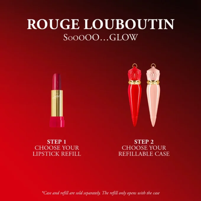 Rouge Louboutin Sooooo™ Glow – påfyllningsbart läppstiftsfodral – rosa Rouge Louboutin Sooooo™ Glow – påfyllningsbart läppstiftsfodral – rosa