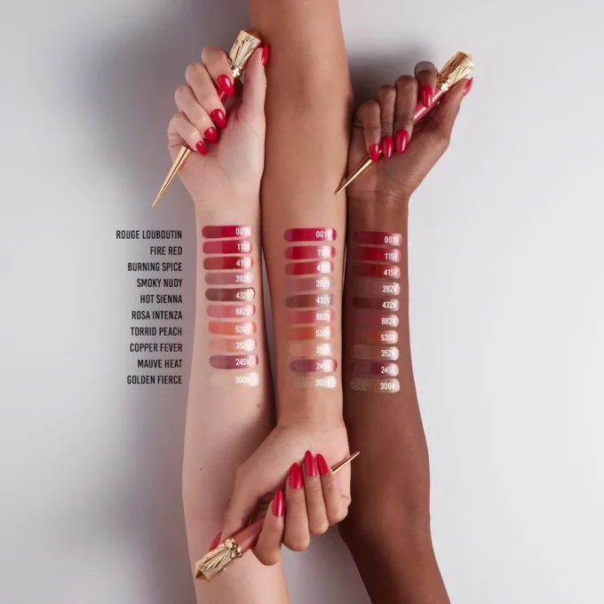 Rouge Stiletto Vinyl Gloss Fire Red 115V Fire Red – Christian Louboutin Beauty USA